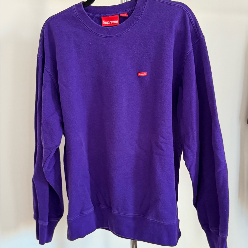 Supreme Small Box Logo Crewneck – Purple – Size Medium (Made in Canada) Unisex
